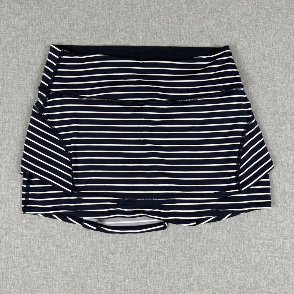 Athleta Navy White Striped Athletic Skort Skirt Size S Small Tennis Golf